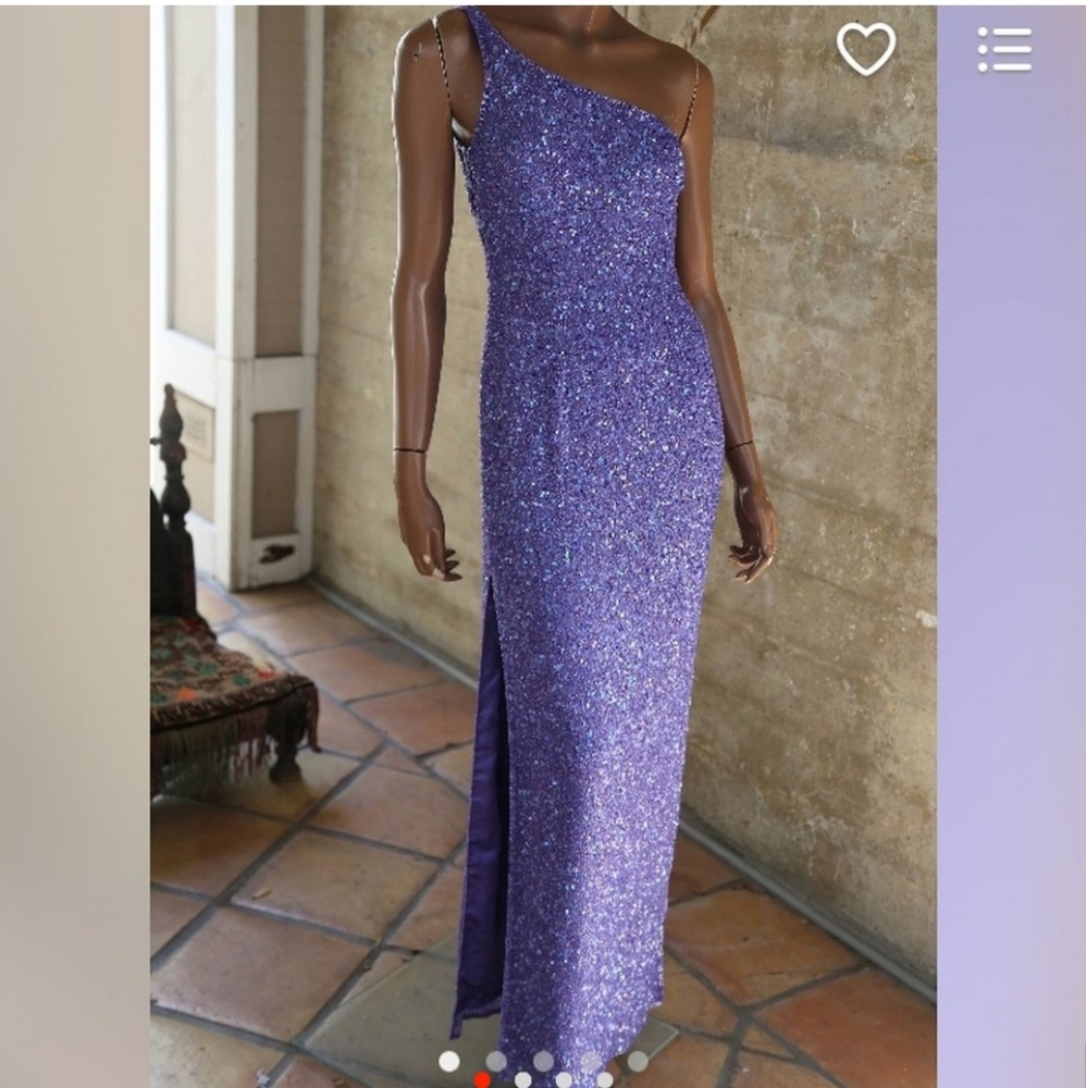 Scala Lavender Beaded Gown